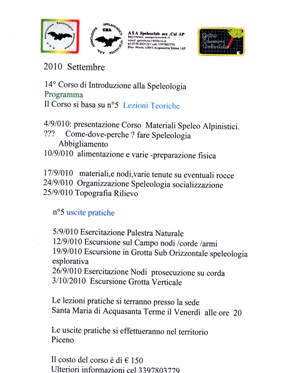 Programma Corso 2010